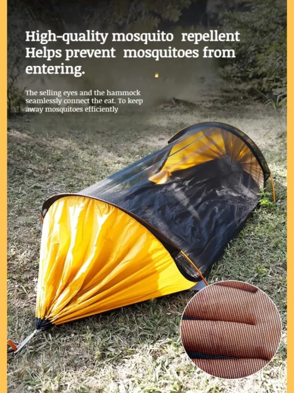 Outdoor Camping Hammock 2 Person Nylon Anti-mosquito Insect Sun Shade Tent Portable Sleeping Mosquito Net Hammock Camping Set - Image 4