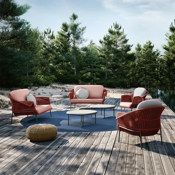 Luxury European Sofa Rattan Outdoor Designer Cheap Cushion Sofa Armrest Reading Lounge Muebles Para El Hogar Couch Furniture - Image 3