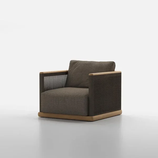 Modern Minimalist Home Furniture Wood Garden Sofa Set Outdoor Patio Furniture Teak Sofa and Coffee Table Set - Image 4