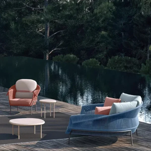 Luxury European Sofa Rattan Outdoor Designer Cheap Cushion Sofa Armrest Reading Lounge Muebles Para El Hogar Couch Furniture - Image 5