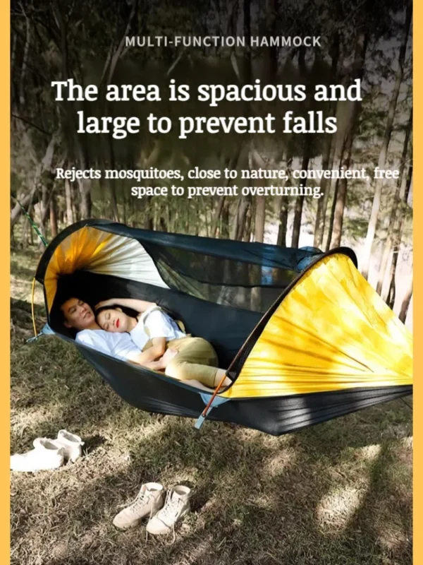 Outdoor Camping Hammock 2 Person Nylon Anti-mosquito Insect Sun Shade Tent Portable Sleeping Mosquito Net Hammock Camping Set - Image 2