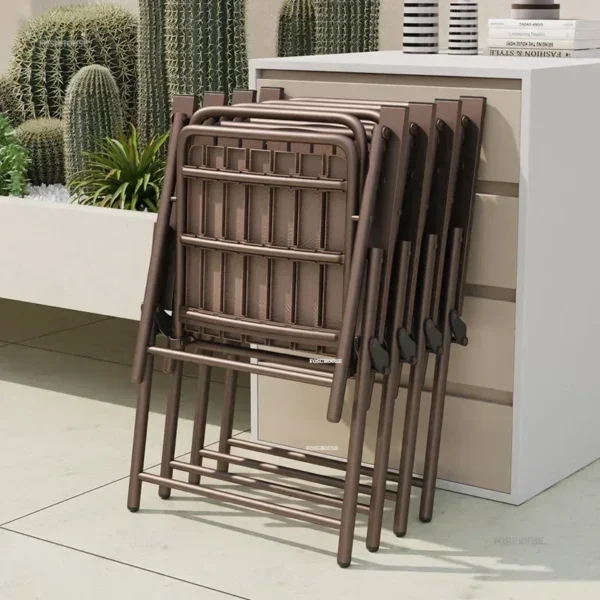 Open-air Balcony Patio Outdoor Furniture Sets Outdoor Foldable Table and Chair Garden Furniture Sets Leisure Coffee Table Chair - Image 4