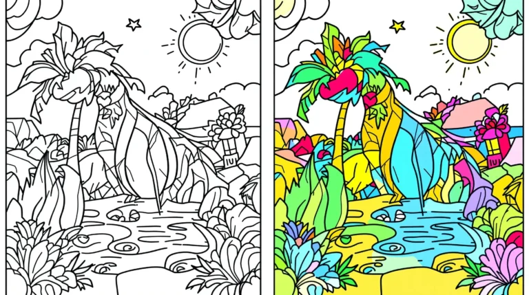 10 Free Printable Summer Coloring Pages for Kids PDF