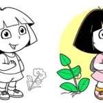dora coloring pages