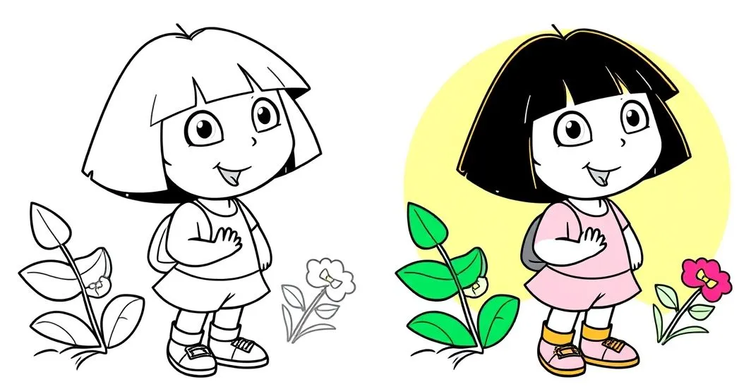 dora coloring pages